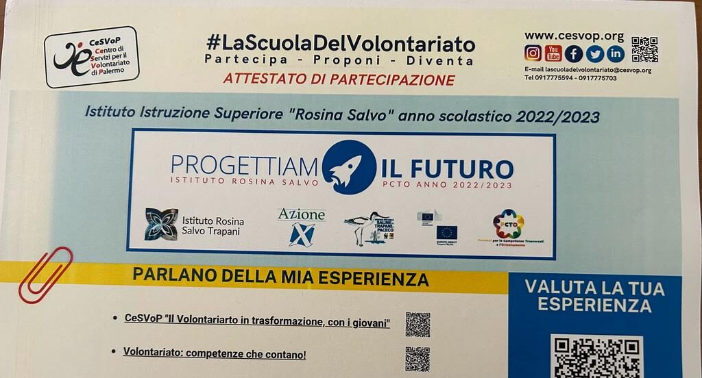 Scuola, formazione e cittadinanza attiva. “Progettiamo il futuro”