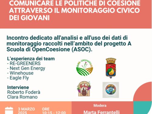 ASOC 24-25: Dati, Monitoraggio e OpenCoesione!