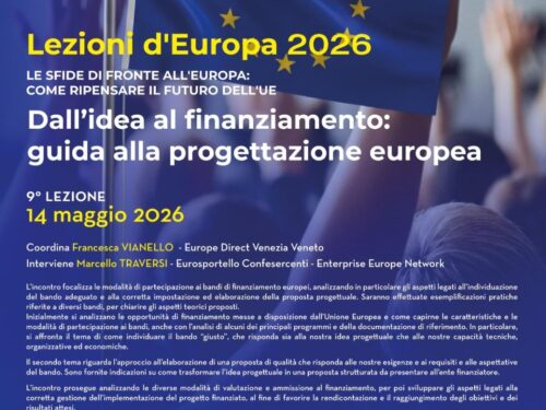 Lezioni d’Europa 2026 – 9 – Dall’idea al finanziamento: guida alla progettazione europea